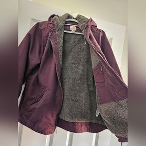 Womens size L Carharrt winter coat, purple